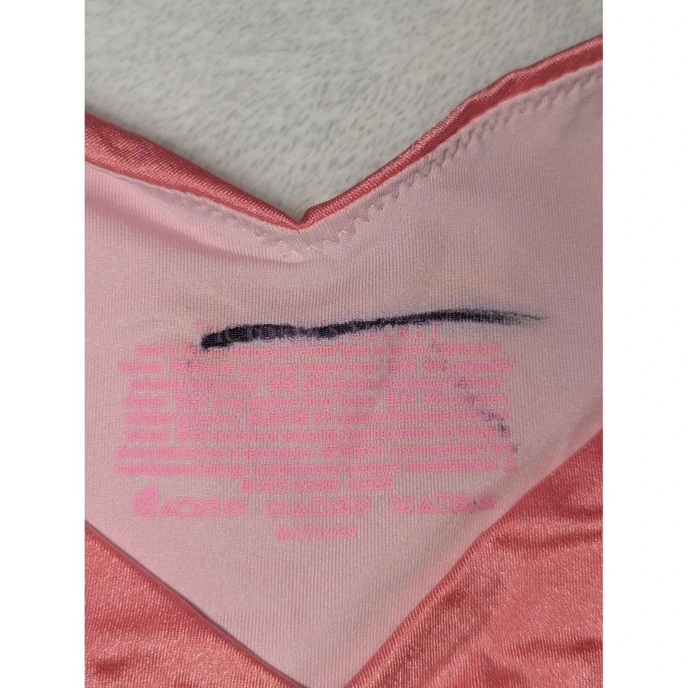 Victoria's Secret Pink Shimmer‎ V-Front High Cut Brazilian Bikini Bottom Medium